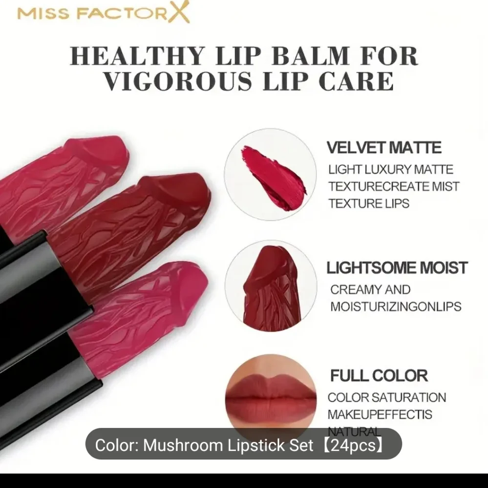 Mushroom shaped Richard lip stick pick ur color New